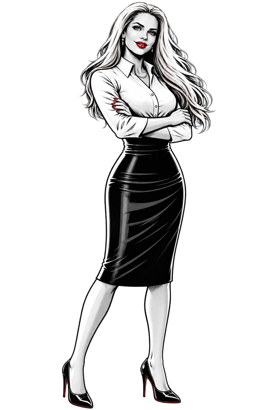 Sabrina Grimm-Huber im Comic-Noir-Stil